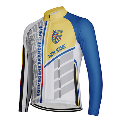Customized Bourgogne Franche Comté Men's Cycling Jersey Long Sleeve