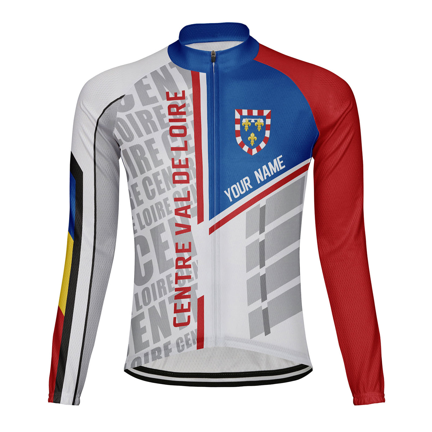 Customized Centre Val de Loire Men's Cycling Jersey Long Sleeve