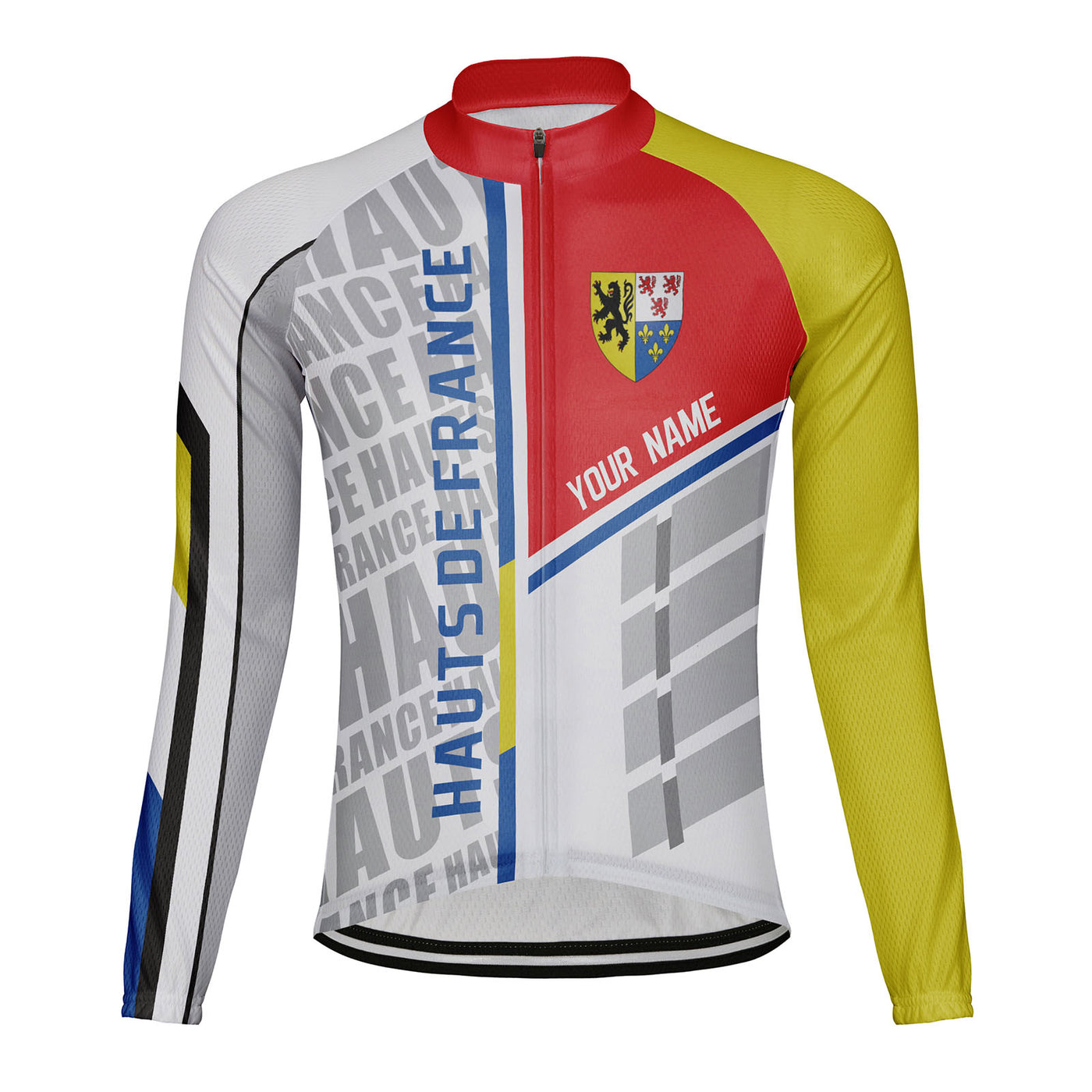 Customized Hauts de France Men's Cycling Jersey Long Sleeve