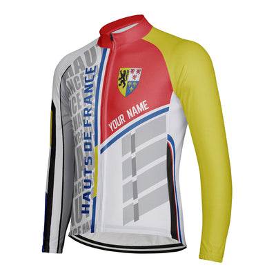 Customized Hauts de France Men's Cycling Jersey Long Sleeve