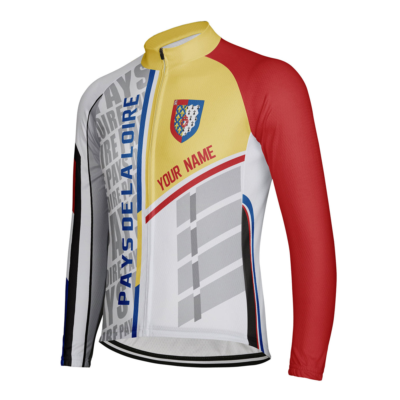 Customized Pays de la Loire Men's Cycling Jersey Long Sleeve