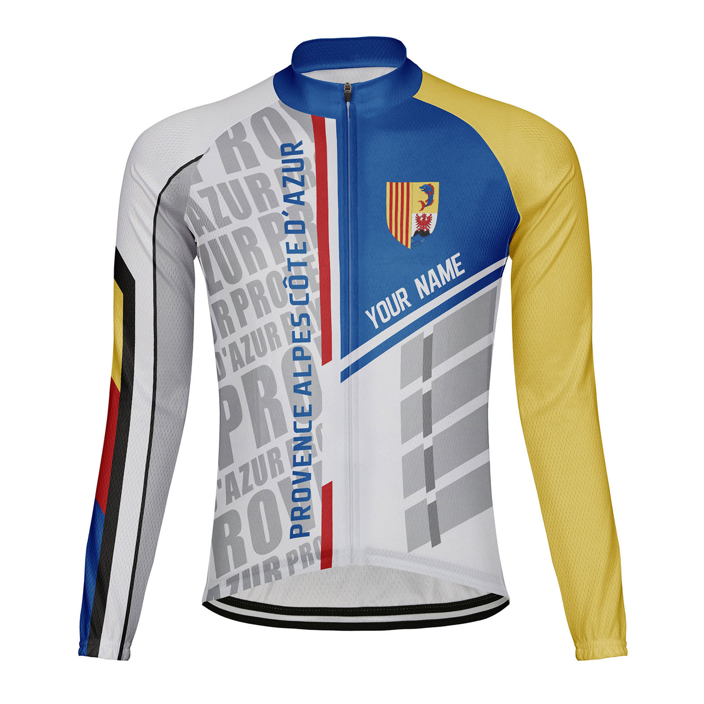 Customized Provence Alpes Côte D'azur Men's Cycling Jersey Long Sleeve
