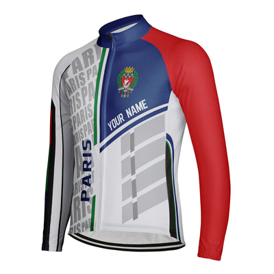 Customized Paris Men's Cycling Jersey Long Sleeve