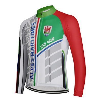 Customized Alpes Maritimes Men's Cycling Jersey Long Sleeve