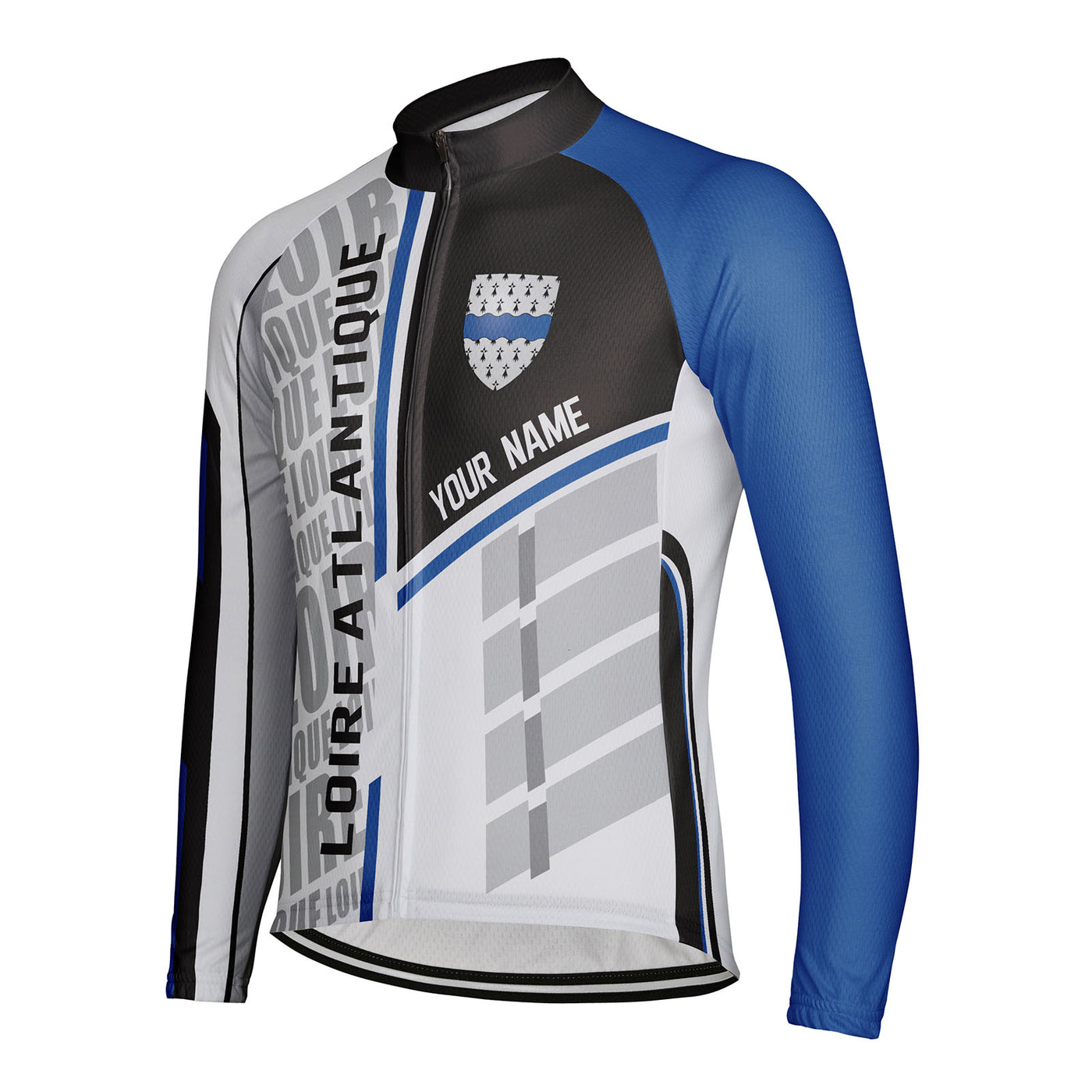 Customized Loire Atlantique Men's Cycling Jersey Long Sleeve