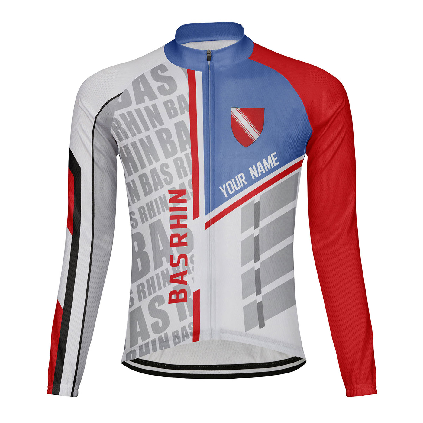 Customized Bas Rhin Men's Cycling Jersey Long Sleeve