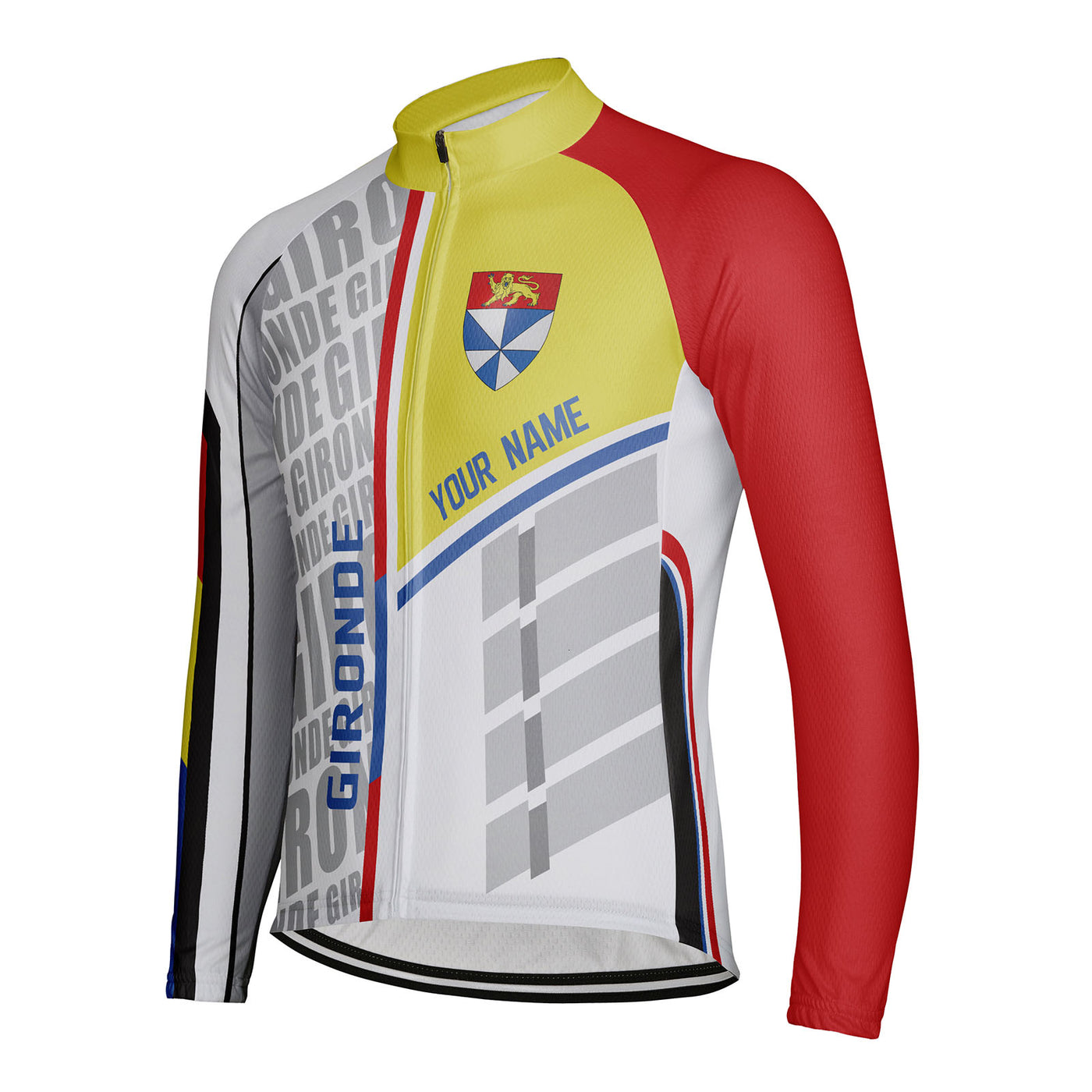 Customized Gironde Men's Cycling Jersey Long Sleeve