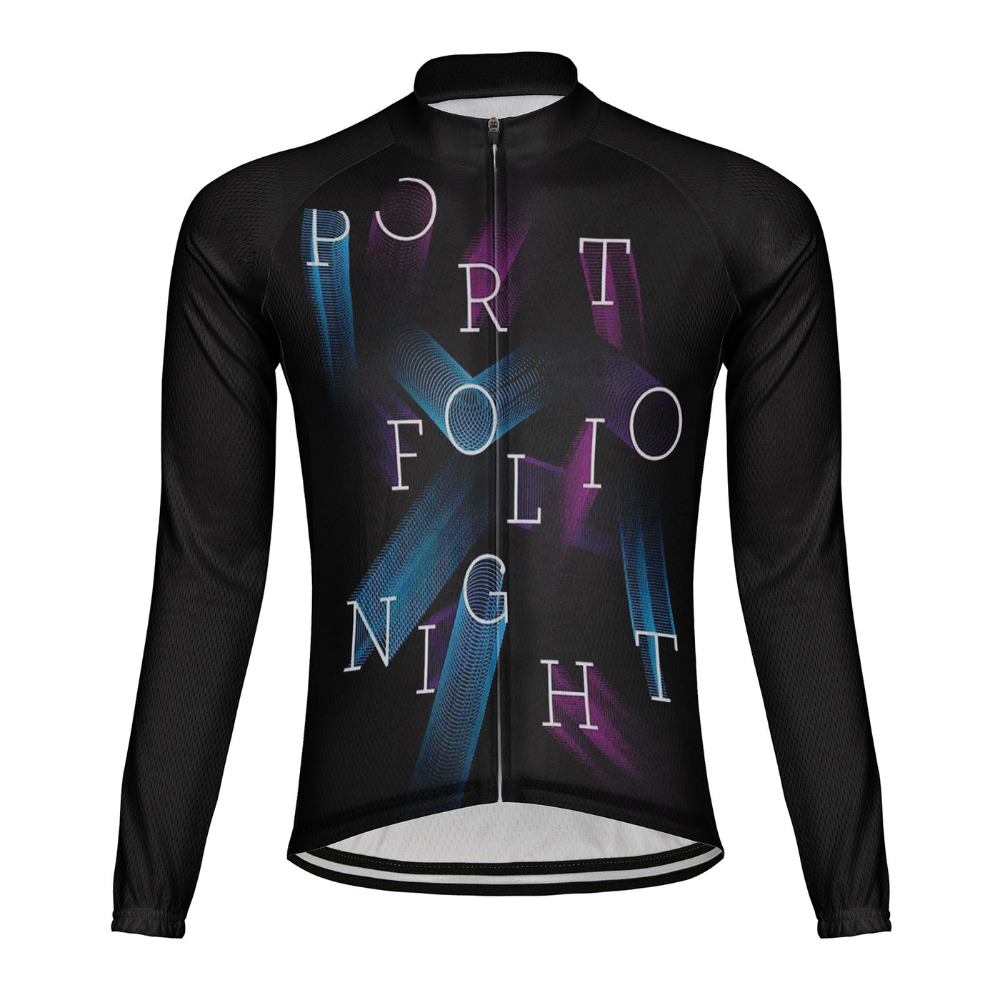 Customized Portfolionight Men's Winter Thermal Fleece Cycling Jersey Long Sleeve