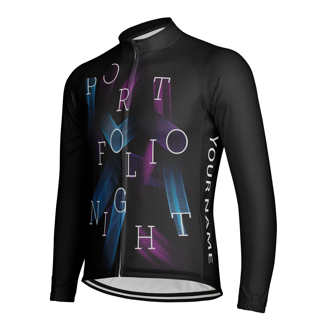 Customized Portfolionight Men's Cycling Jersey Long Sleeve