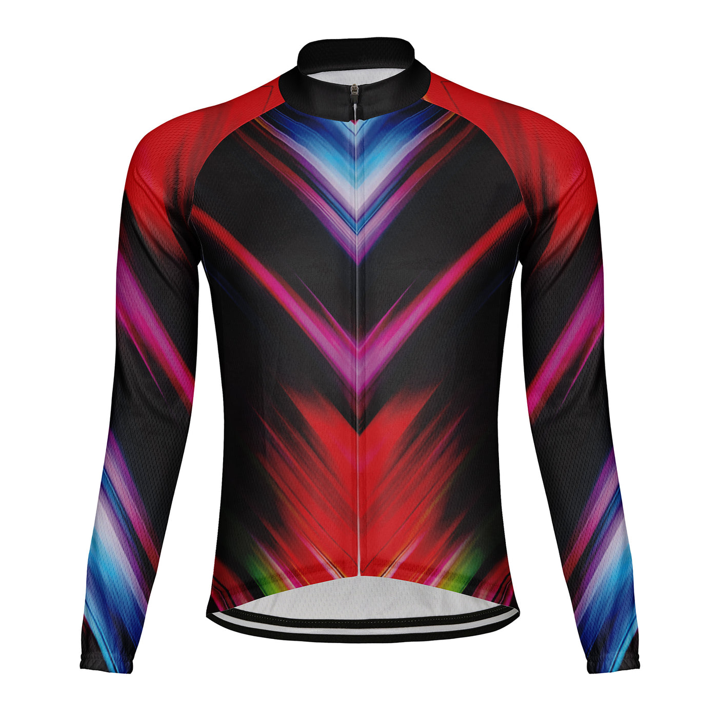 Customized Colored ray Men's Cycling Jersey Long Sleeve