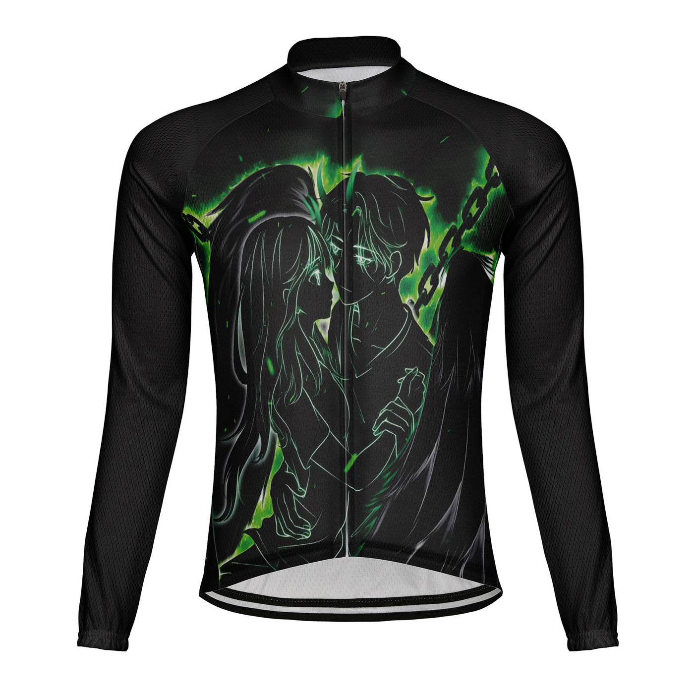Customized Angel Men's Winter Thermal Fleece Cycling Jersey Long Sleeve