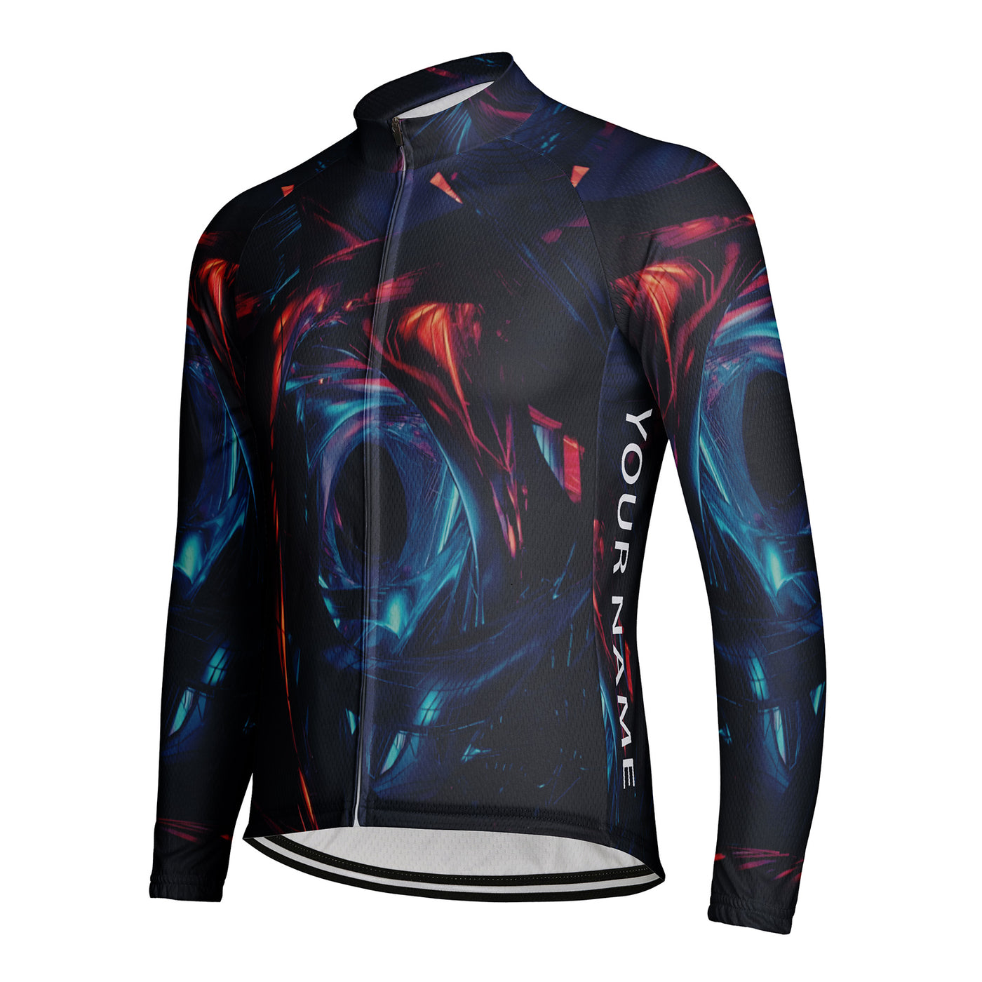 Customized Cool Colors Men's Cycling Jersey Long Sleeve