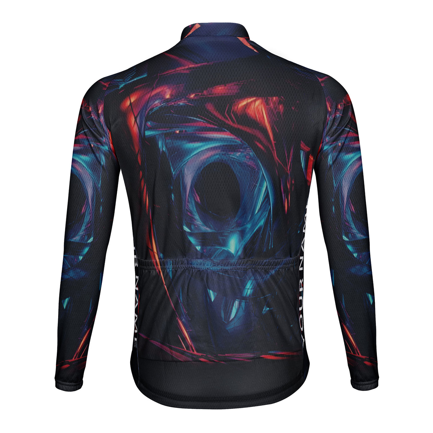 Customized Cool Colors Men's Winter Thermal Fleece Cycling Jersey Long Sleeve