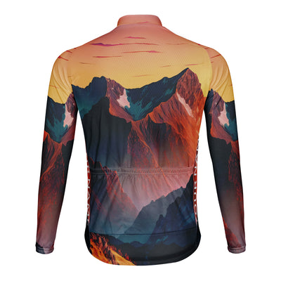 Customized Volcano Men's Cycling Jersey Long Sleeve