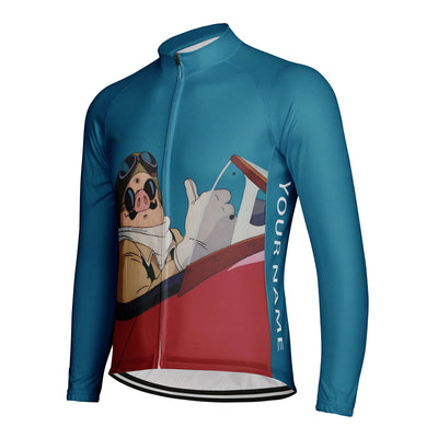 Customized Pig Men's Cycling Jersey Long Sleeve