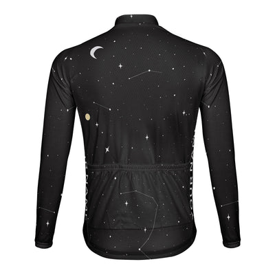 Customized Starry Sky Men's Cycling Jersey Long Sleeve