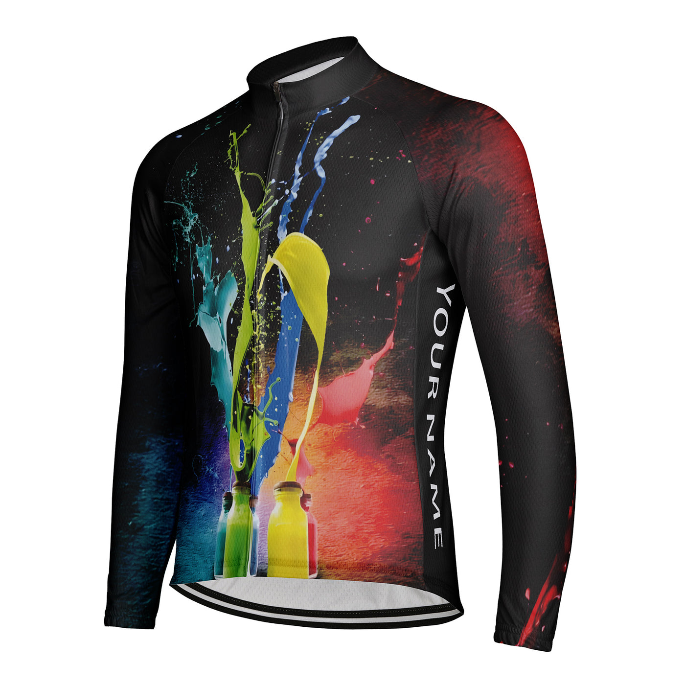 Customized Color Ink Men's Cycling Jersey Long Sleeve