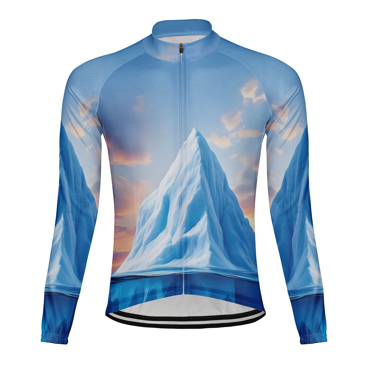 Customized Iceberg Men's Winter Thermal Fleece Cycling Jersey Long Sleeve