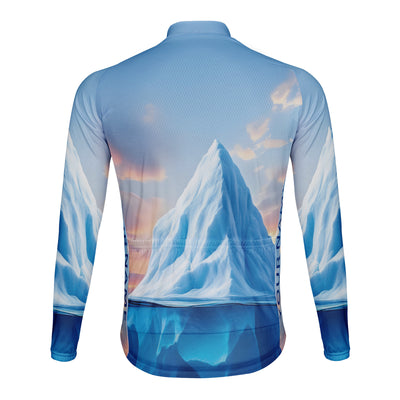 Customized Iceberg Men's Winter Thermal Fleece Cycling Jersey Long Sleeve