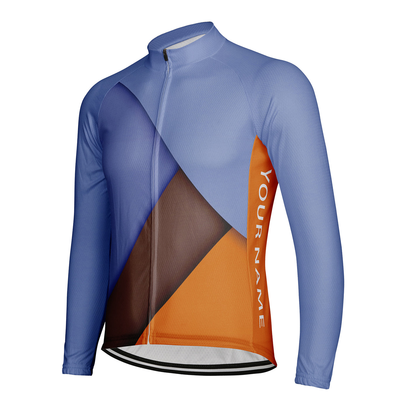 Customized Color Blocking Men's Cycling Jersey Long Sleeve