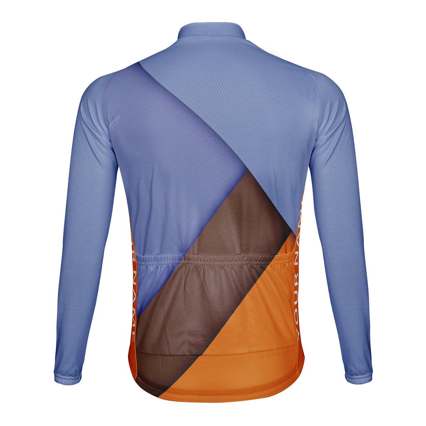 Customized Color Blocking Men's Winter Thermal Fleece Cycling Jersey Long Sleeve