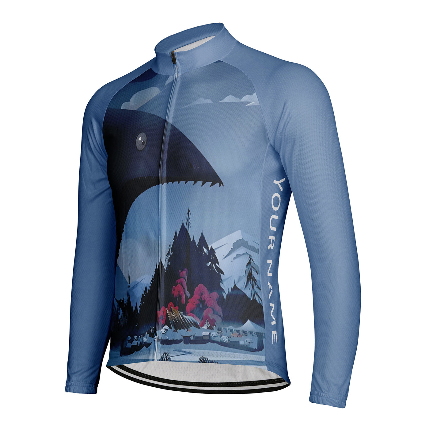 Customized Shark Men's Cycling Jersey Long Sleeve