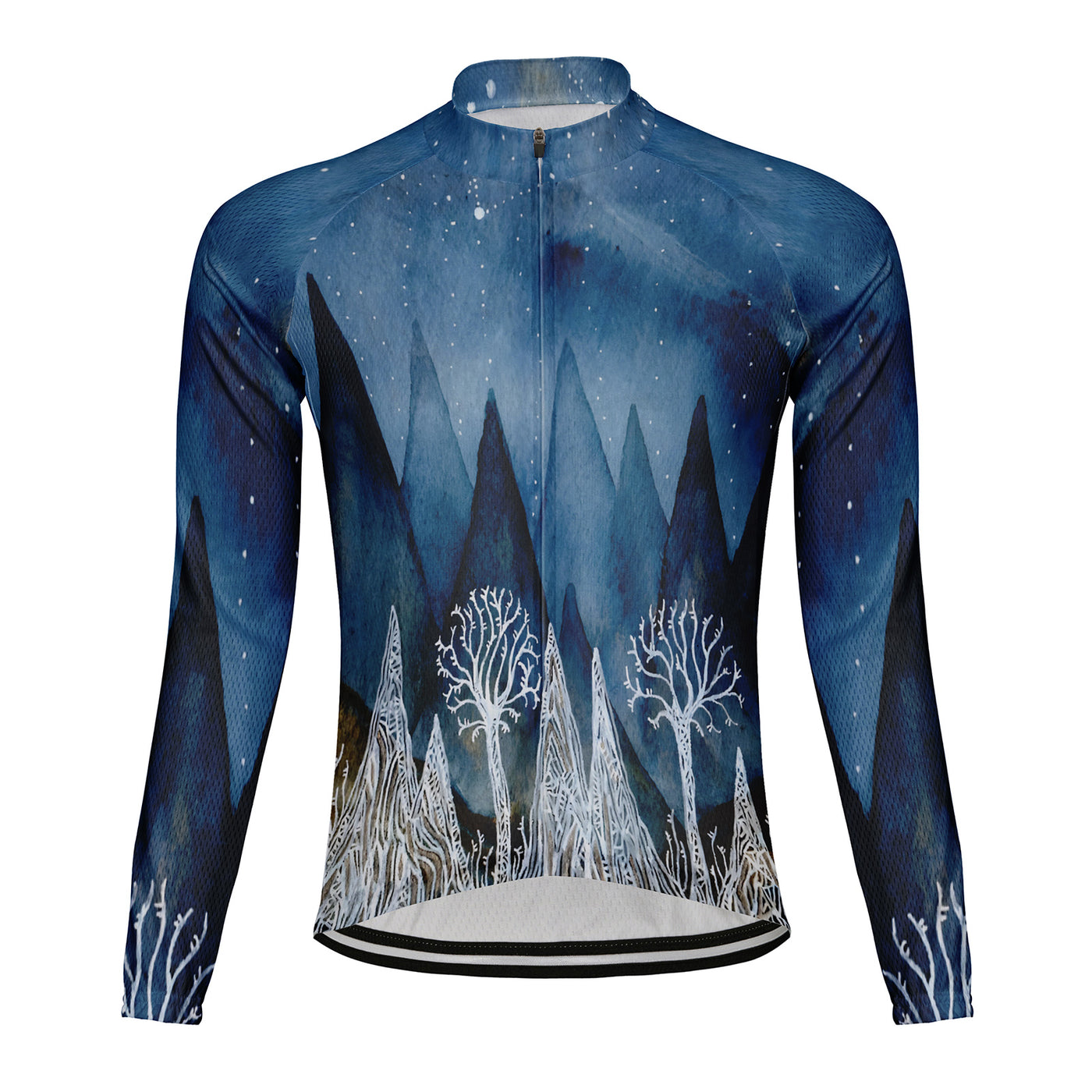 Customized Christmas Tree Men's Cycling Jersey Long Sleeve