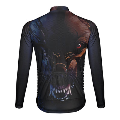 Customized Wolf Men's Cycling Jersey Long Sleeve