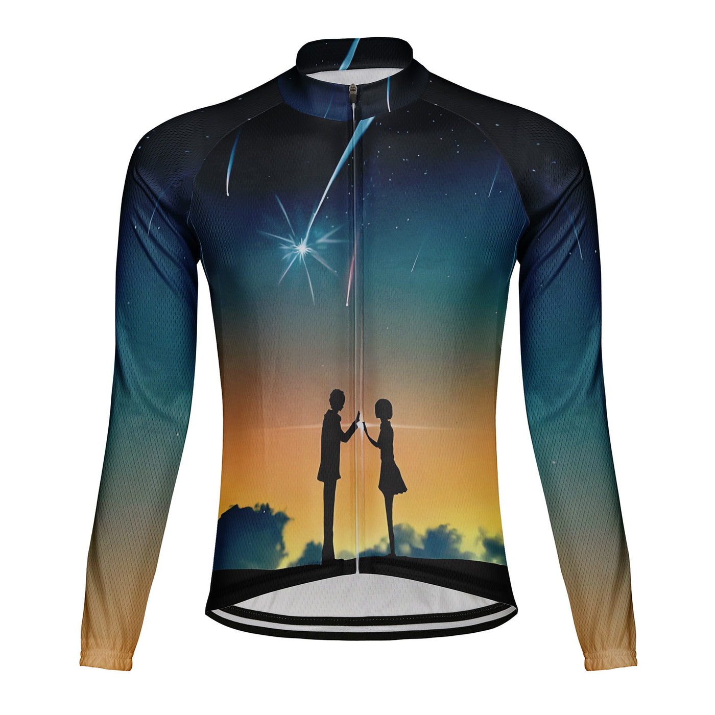 Customized Meteor Men's Winter Thermal Fleece Cycling Jersey Long Sleeve