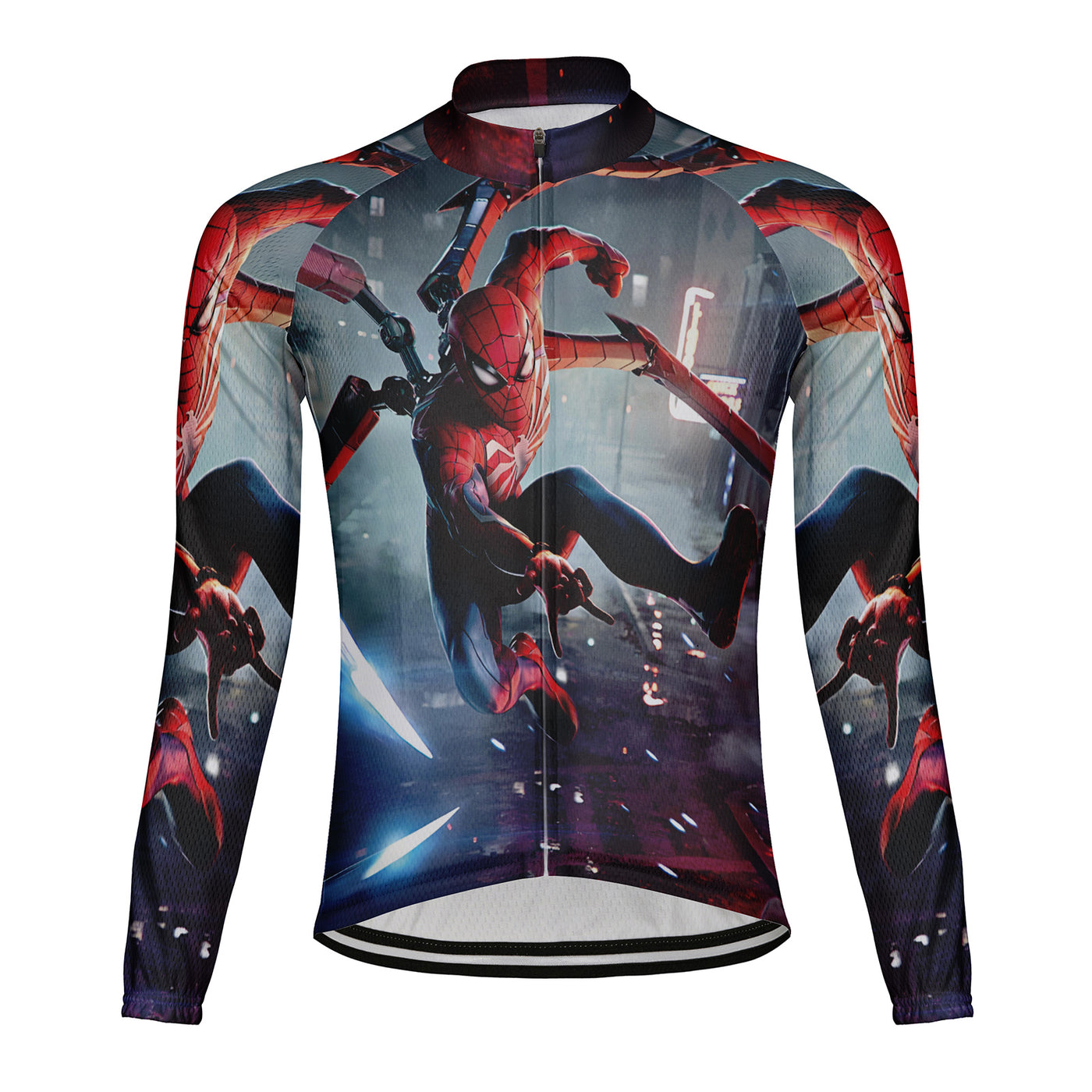 Customized Spider-Man Men's Cycling Jersey Long Sleeve