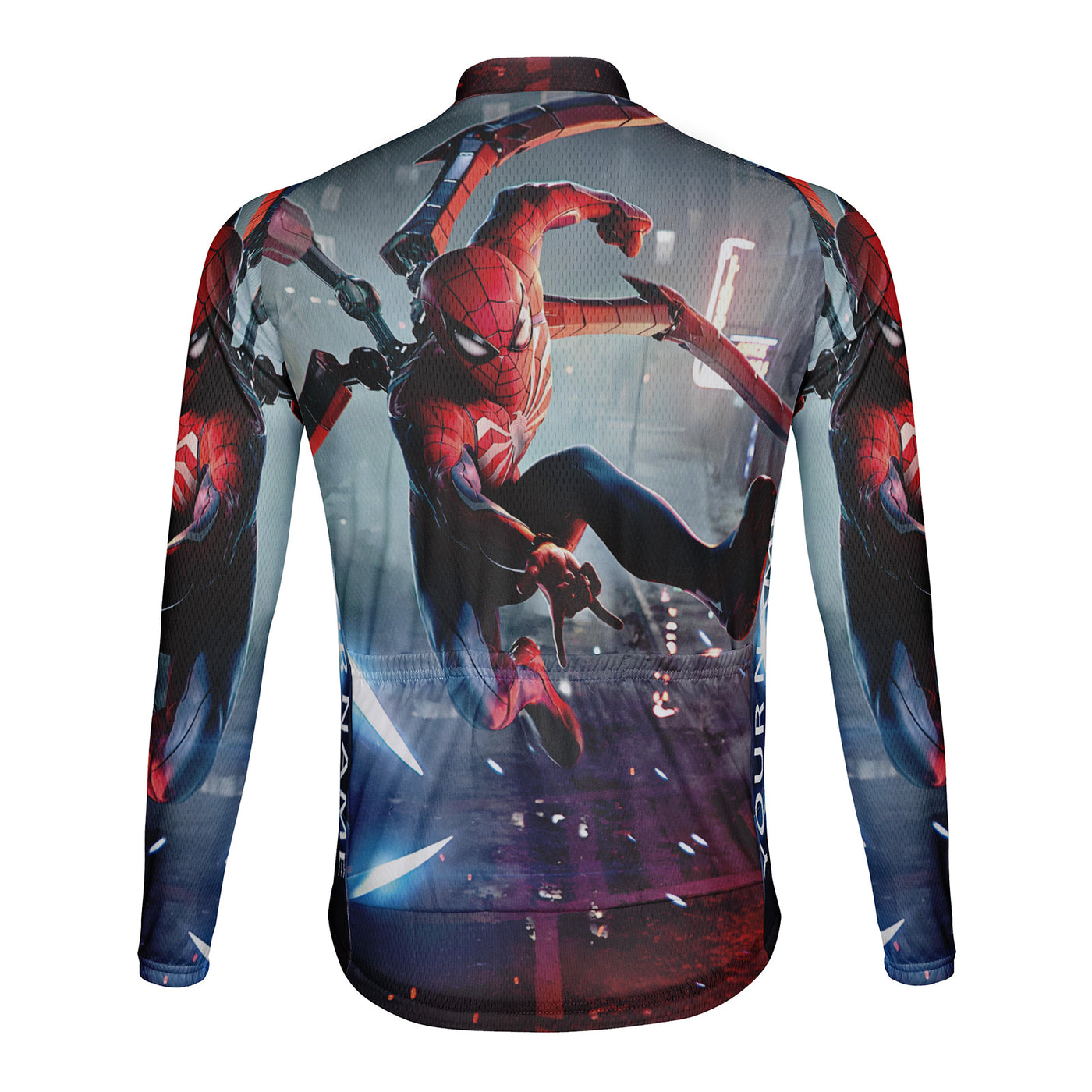 Customized Spider-Man Men's Cycling Jersey Long Sleeve