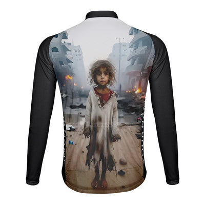 Customized Gaza Child Refugees Men's Cycling Jersey Long Sleeve