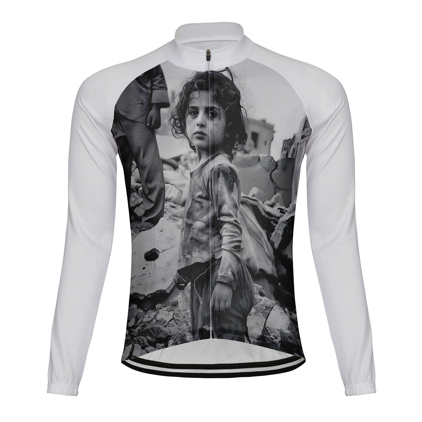 Customized Gaza Child Refugees Men's Cycling Jersey Long Sleeve