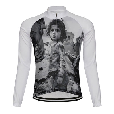 Customized Gaza Child Refugees Men's Cycling Jersey Long Sleeve