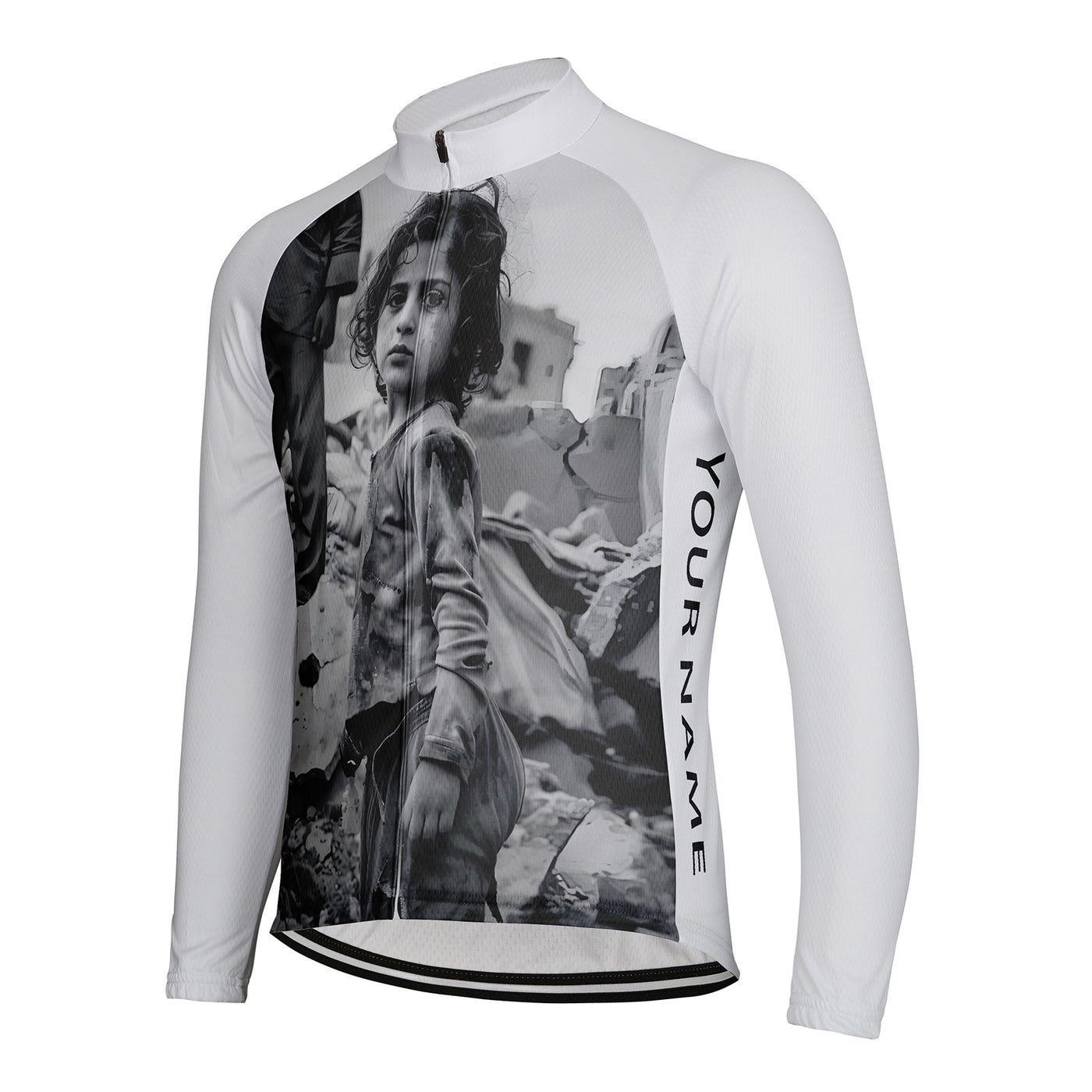 Customized Gaza Child Refugees Men's Cycling Jersey Long Sleeve