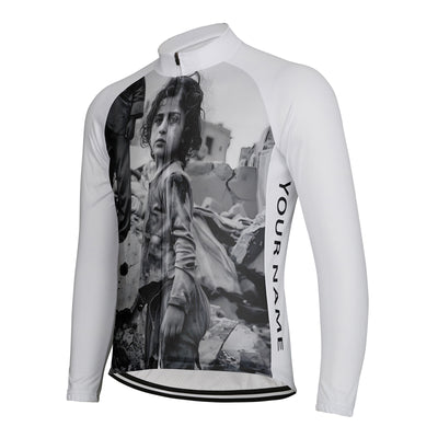 Customized Gaza Child Refugees Men's Cycling Jersey Long Sleeve