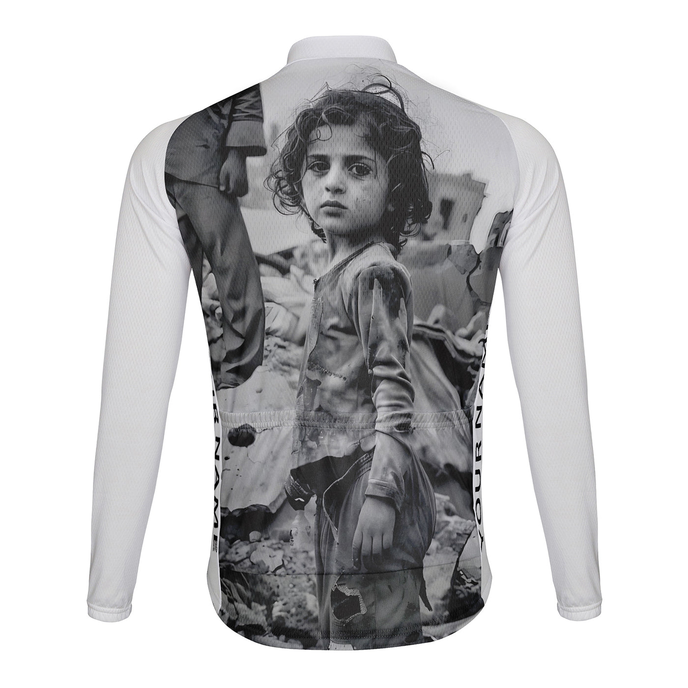 Customized Gaza Child Refugees Men's Cycling Jersey Long Sleeve