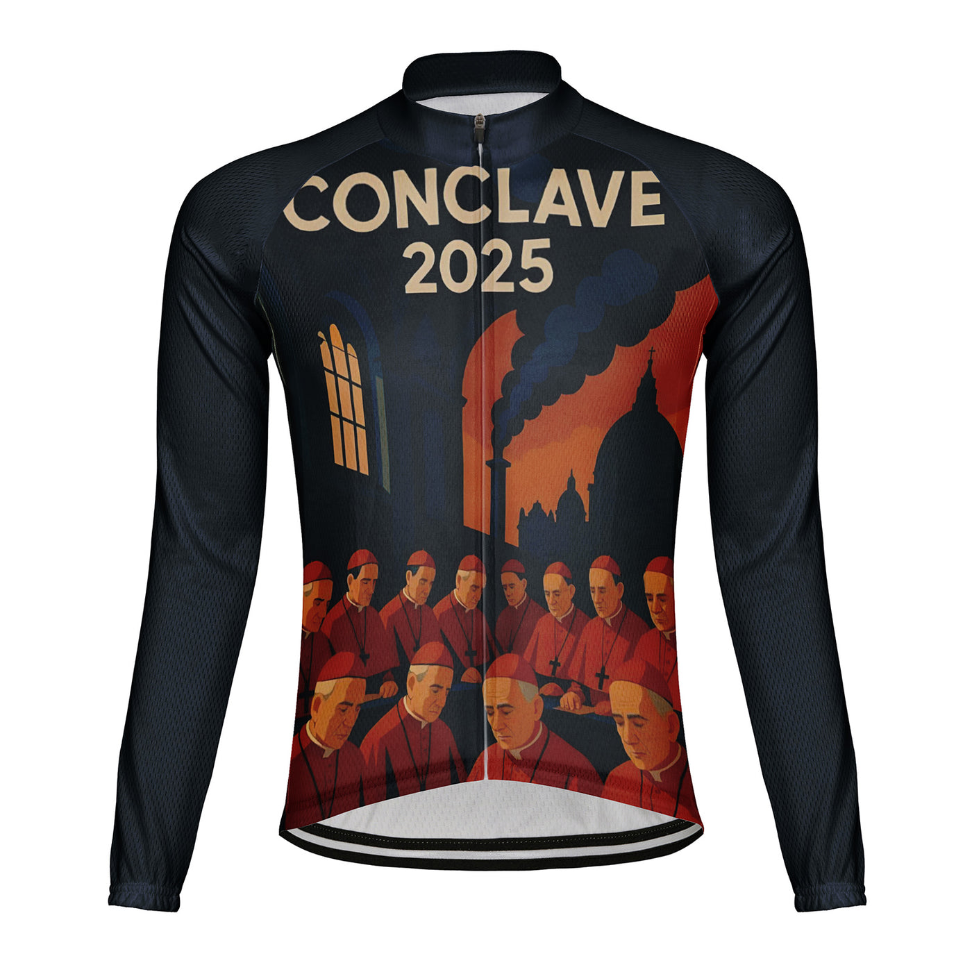 Customized Conclave Men's Winter Thermal Fleece Cycling Jersey Long Sleeve