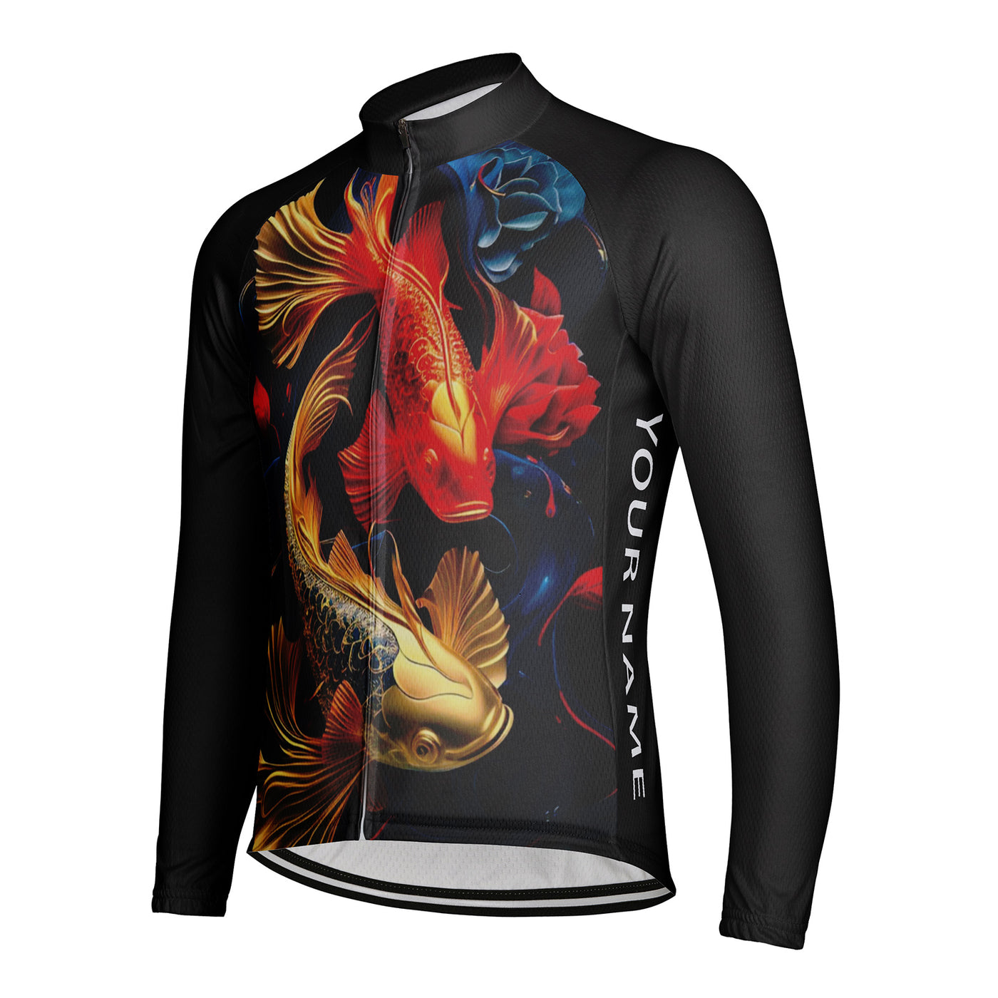 Customized Goldfish Men's Cycling Jersey Long Sleeve