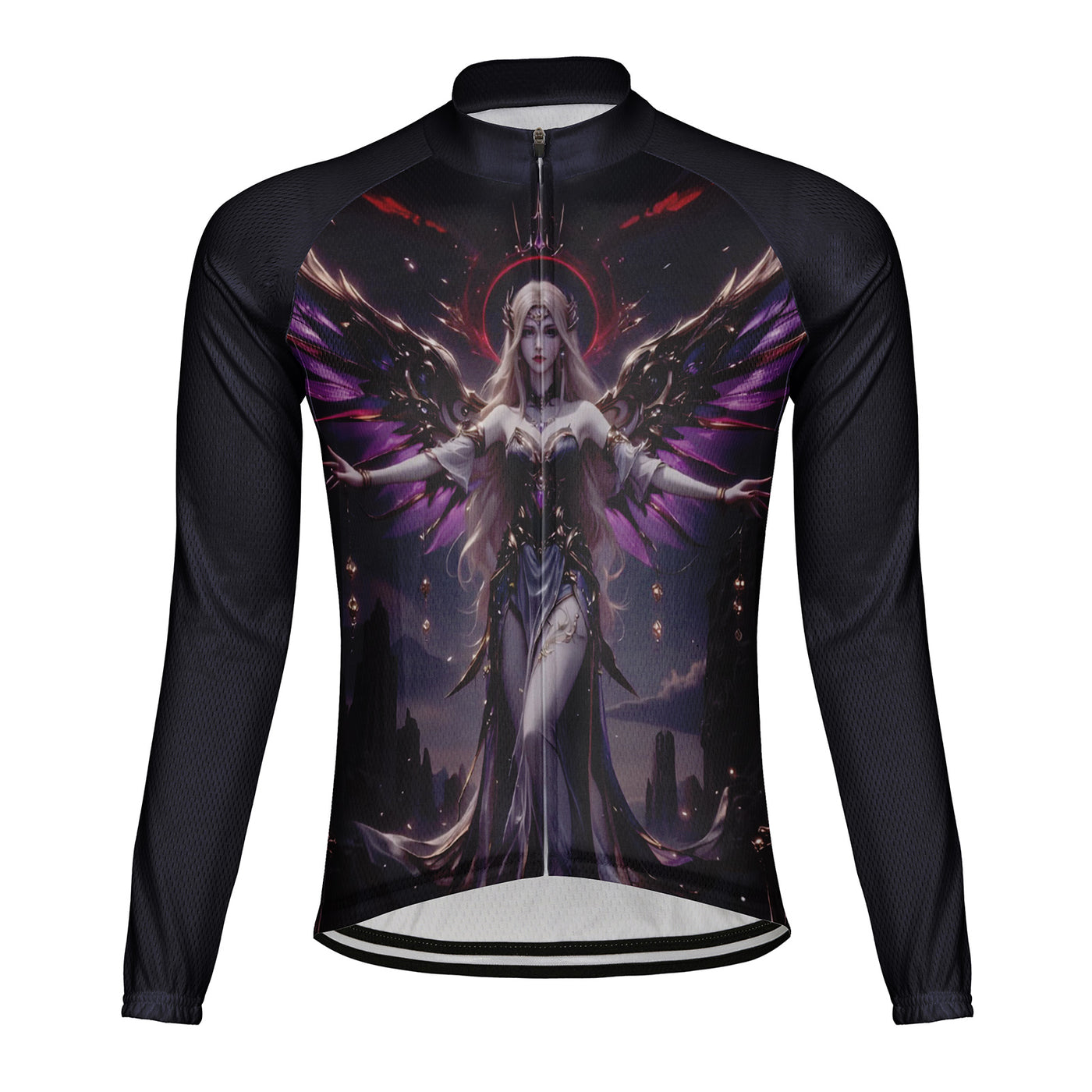 Customized Dark Devil Angel Men's Cycling Jersey Long Sleeve