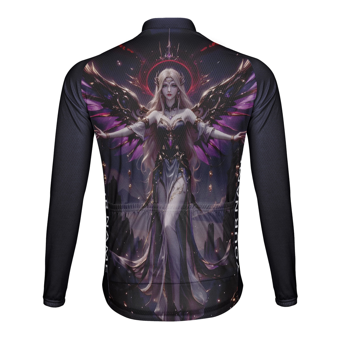 Customized Dark Devil Angel Men's Cycling Jersey Long Sleeve