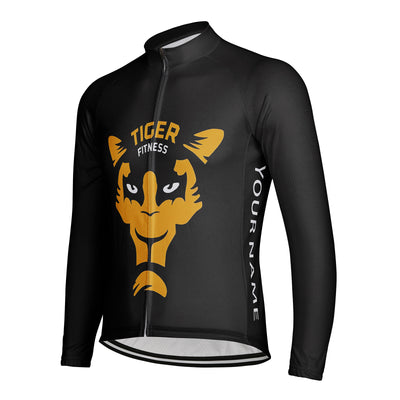 Customized Tiger Fitness Men's Cycling Jersey Long Sleeve