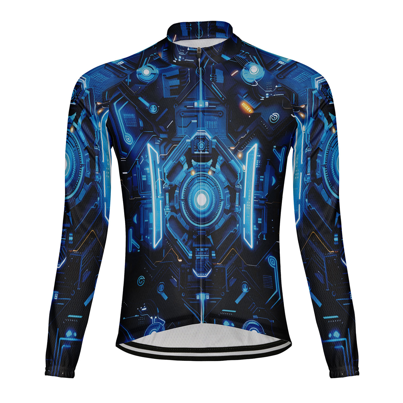 Customized Chip Diagram Men's Cycling Jersey Long Sleeve