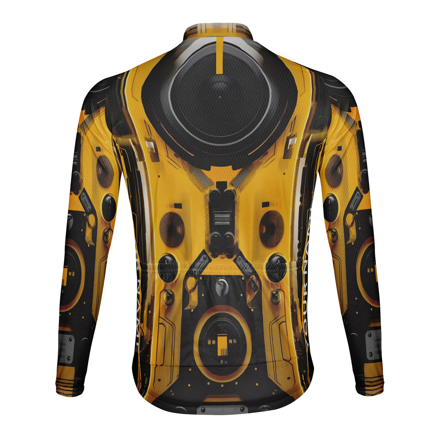 Customized Mecha Men's Winter Thermal Fleece Cycling Jersey Long Sleeve