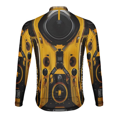 Customized Mecha Men's Winter Thermal Fleece Cycling Jersey Long Sleeve