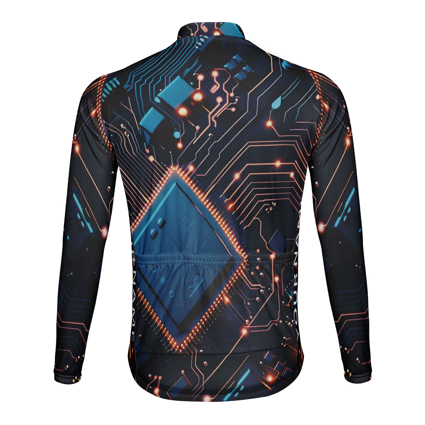 Customized Circuit Board Men's Cycling Jersey Long Sleeve