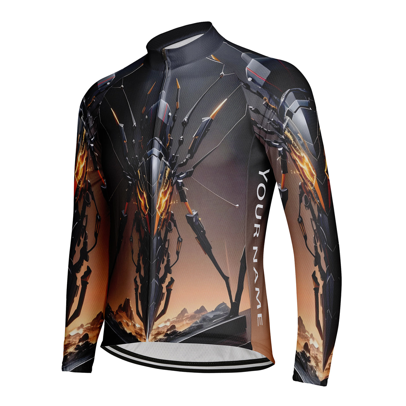 Customized Spider Men's Cycling Jersey Long Sleeve