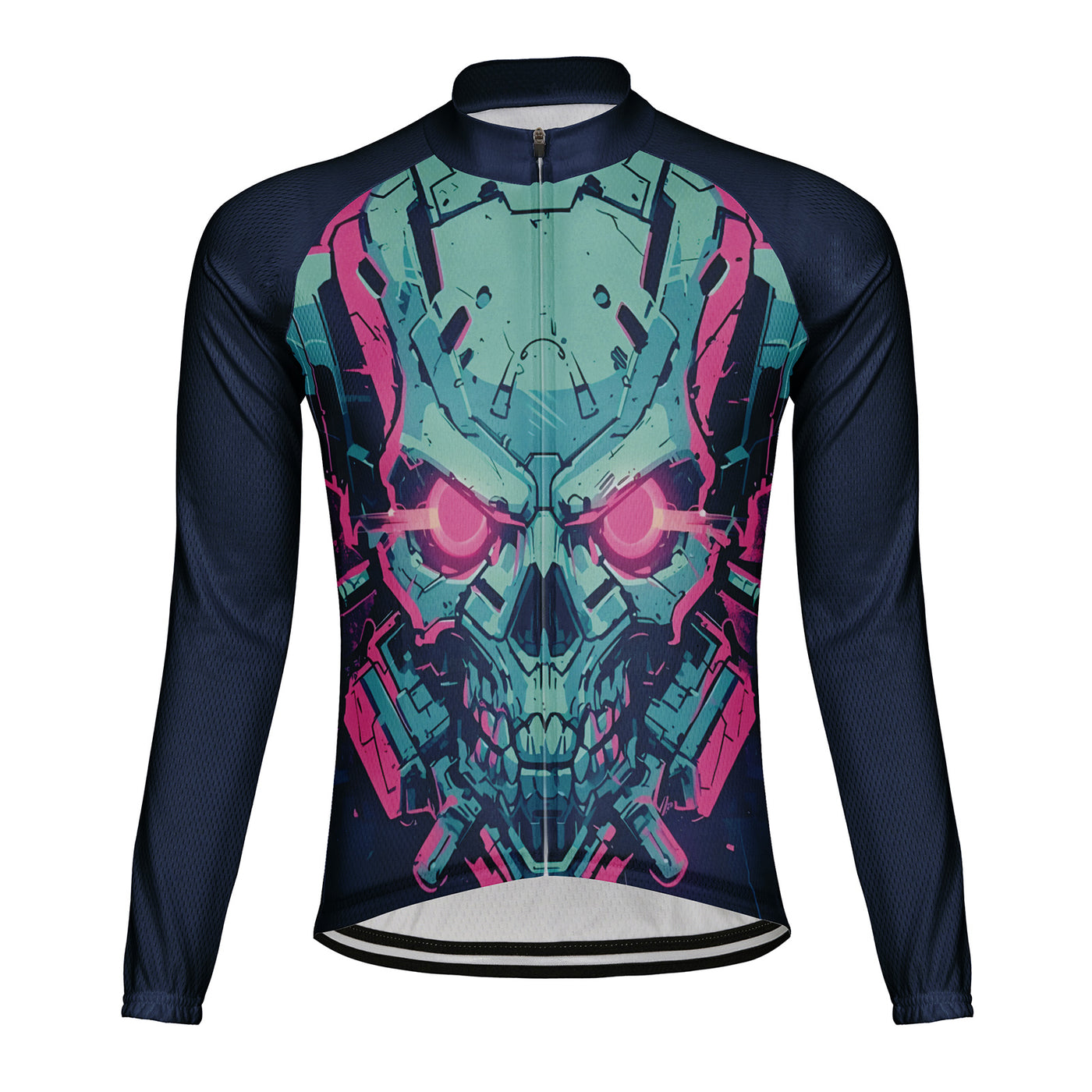 Customized Machine Skull Men's Cycling Jersey Long Sleeve