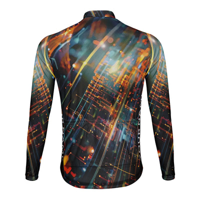 Customized Current Graph Men's Cycling Jersey Long Sleeve