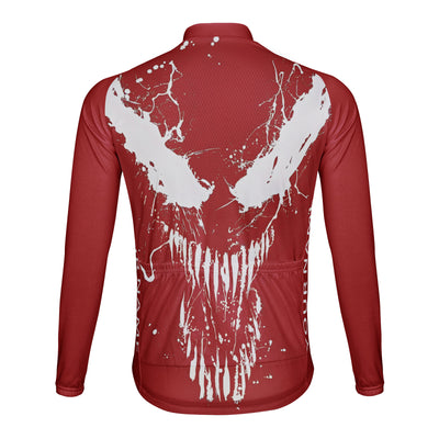 Customized Skeleton Men's Winter Thermal Fleece Cycling Jersey Long Sleeve
